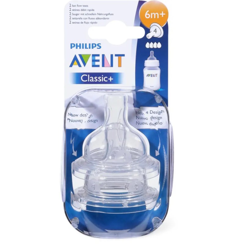 PHILIPS AVENT TETINE ANTI-COLIQUE 6MOIS+ DEBIT 4 2 PIECES