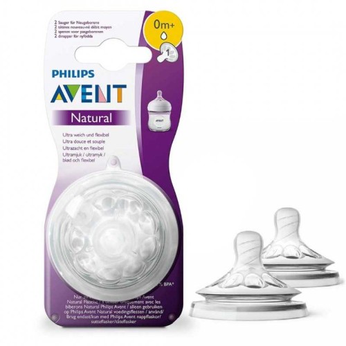 PHILIPS AVENT TETINE NATUREL 0MOIS+ DEBIT 1 2 PIECES