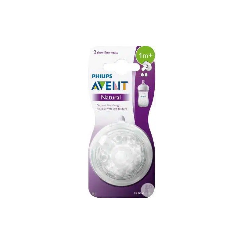 PHILIPS AVENT TETINE NATUREL 1MOIS+ DEBIT 2 2 PIECES