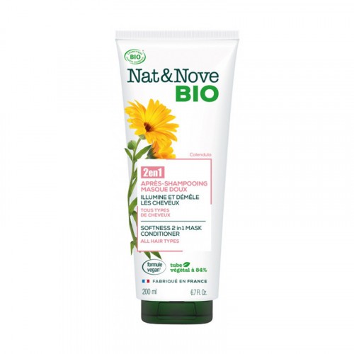 NAT&NOVE BIO 2EN1 APRES SHAMPOOING MASQUE DOUX 200ML