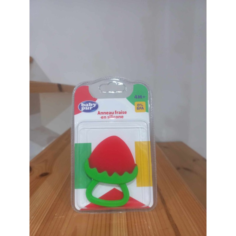 BABY PUR ANNEAU DE DENTITION FRAISE 4M+