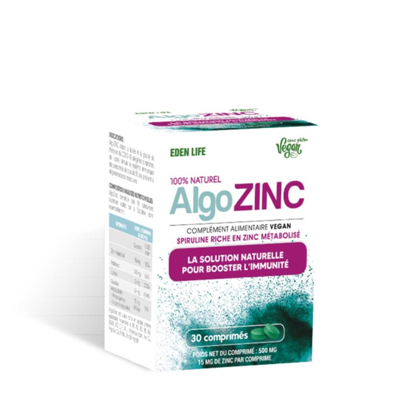 EDEN LIFE ALGO ZINC 30 COMPRIMES