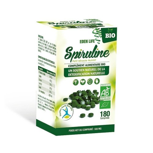 EDEN LIFE SPIRULINE BOITE DE 180 COMPRIMES