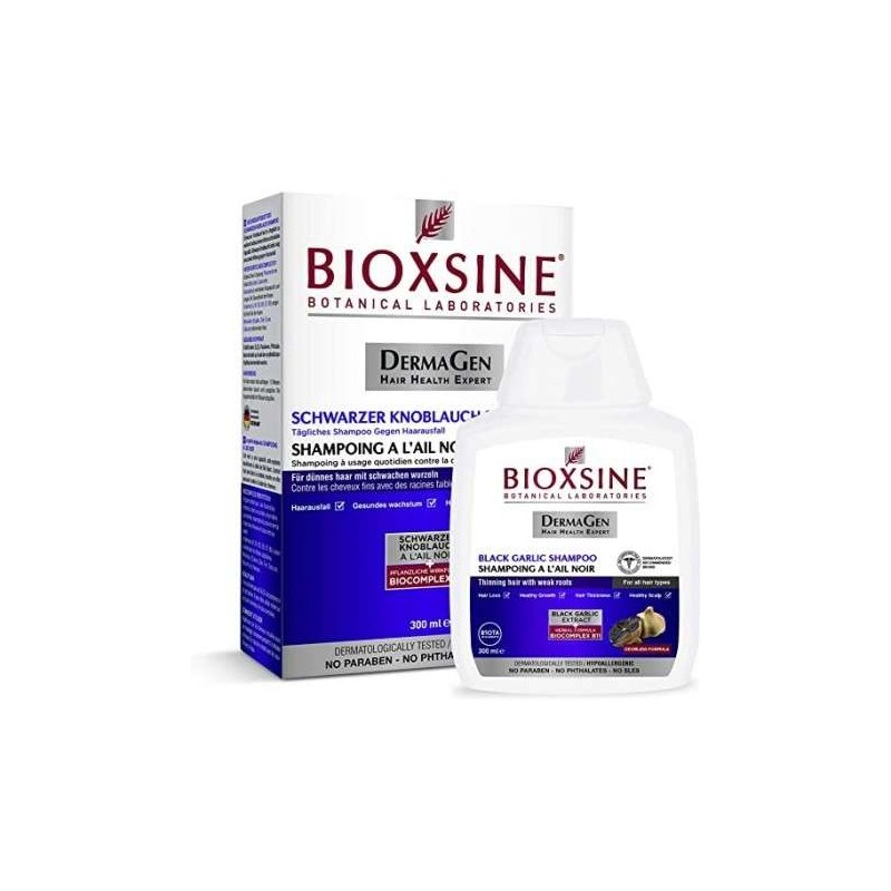 BIOXSINE SHAMPOOING ANTI-CHUTE A L'AIL NOIR 300ML