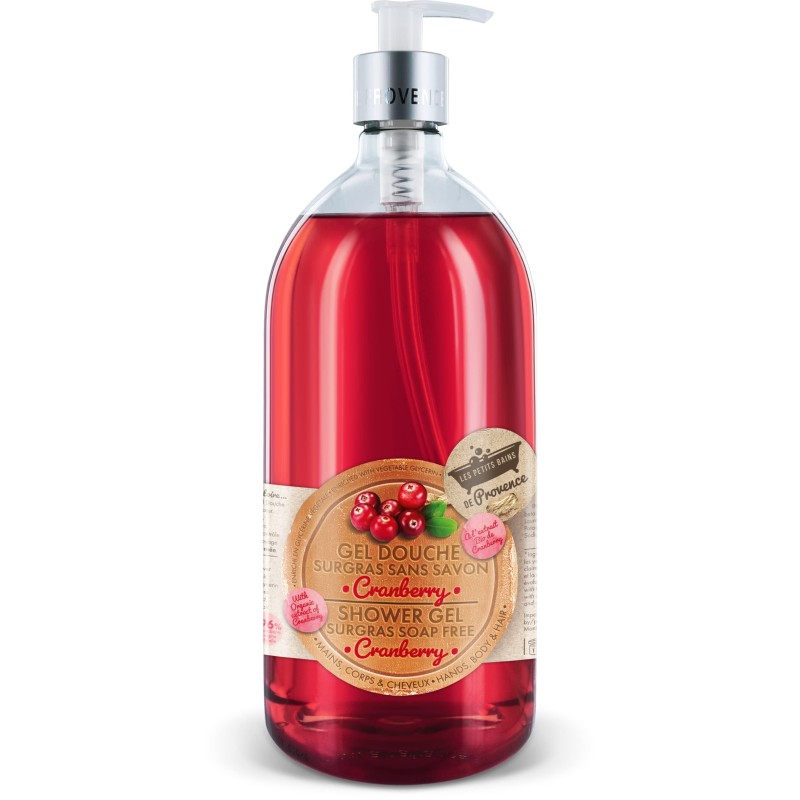 LES PETITS BAINS DE PROVENCE GEL DOUCHE CRANBERRY 1L