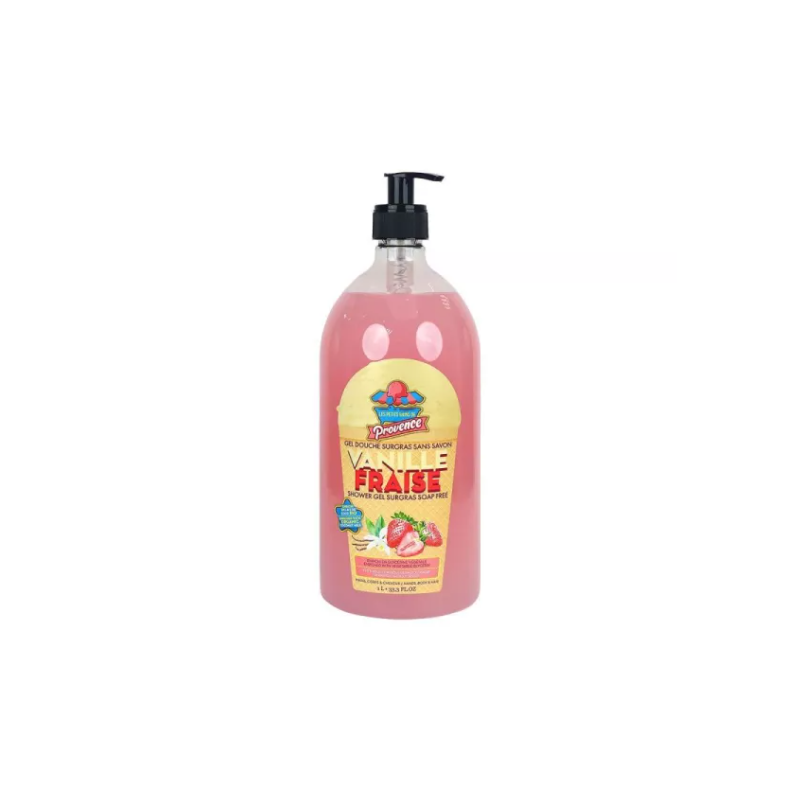 LES PETITS BAINS DE PROVENCE GEL DOUCHE VANILLE FRAISE 1L