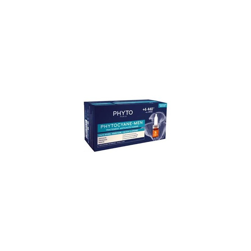 PHYTO PHYTOCYANE HOMME CHUTE SEVERE BOITE DE 12 AMPOULES