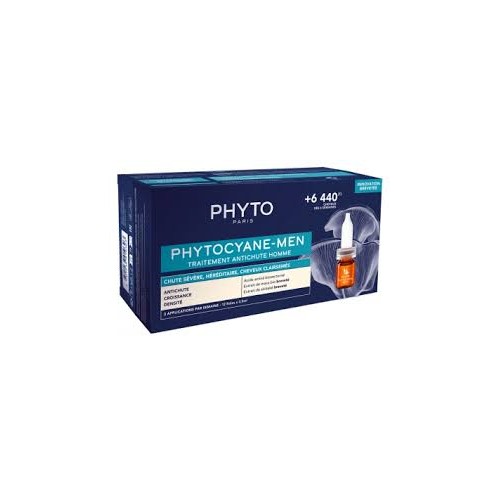 PHYTO PHYTOCYANE HOMME CHUTE SEVERE BOITE DE 12 AMPOULES