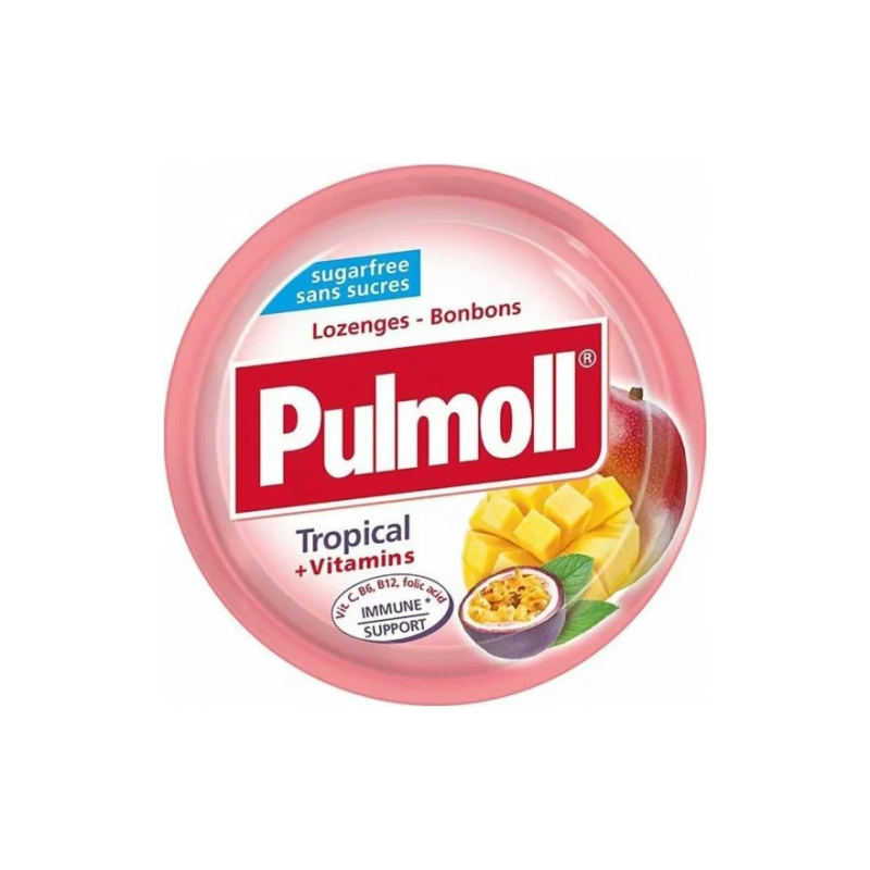 PULMOLL PASTILLE TROPICAL + VITAMINES 45GR