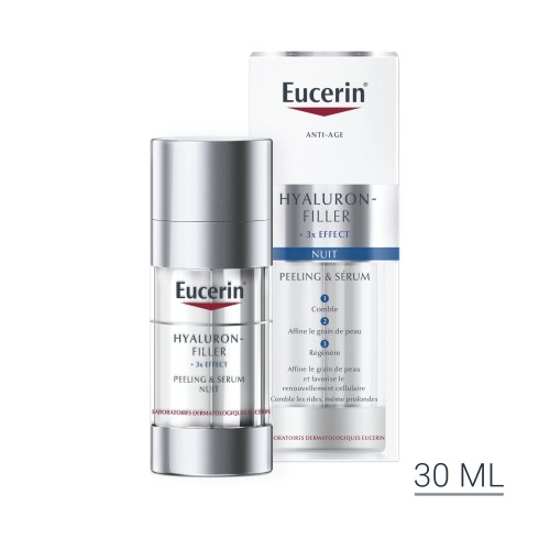 EUCERIN HYALURON-FILLER + 3x EFFECT PEELING & SÉRUM NUIT 30ML