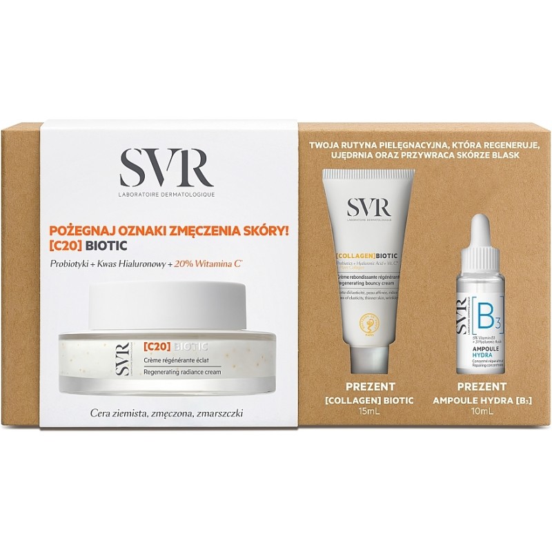 SVR COFFRET C20 BIOTIC 50ML + COLLAGEN BIOTIC 15ML+ AMPOULE B3 10ML