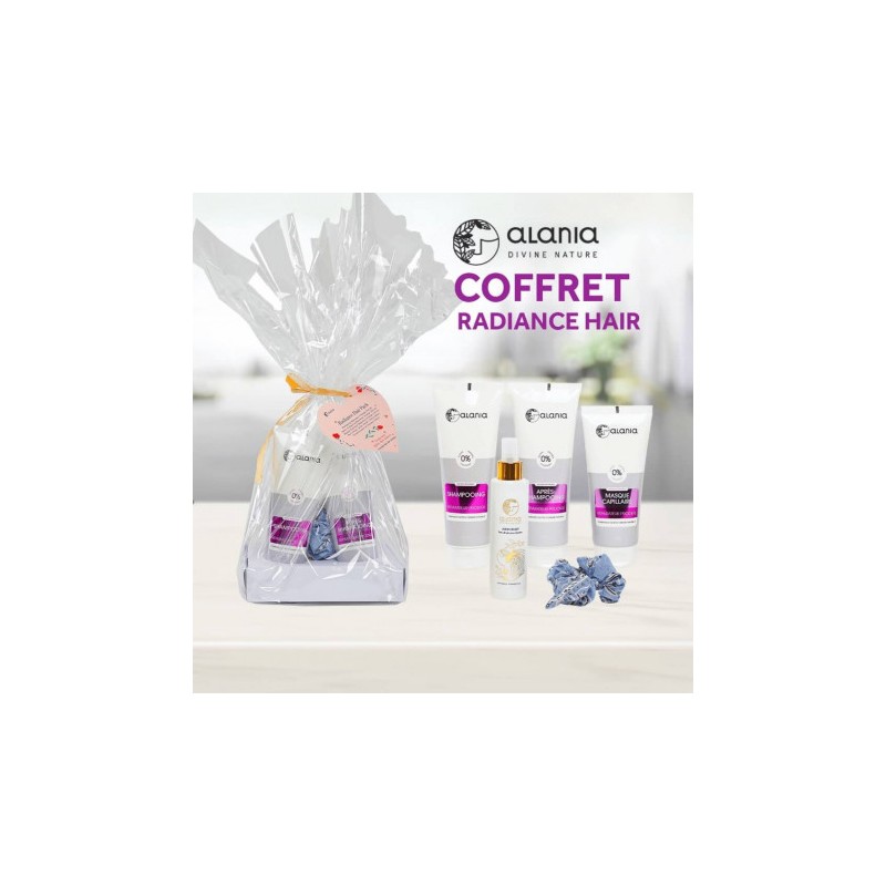 ALANIA COFFRET RADIANCE HAIR SHAMP+APRES-SHAMP+MASQUE+BAIN D'HUILE GR