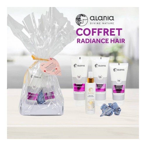 ALANIA COFFRET RADIANCE HAIR SHAMP+APRES-SHAMP+MASQUE+BAIN D'HUILE GR