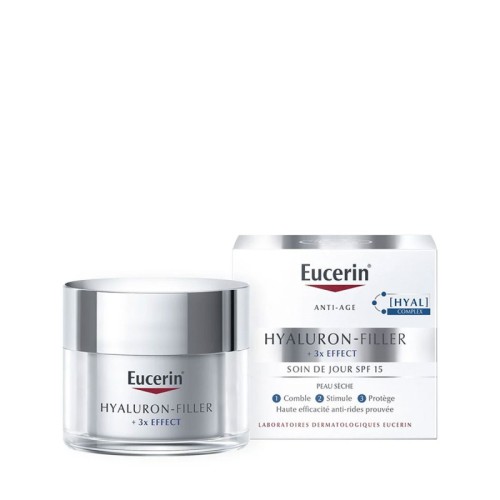 EUCERIN HYALURON FILLER SOIN DE JOUR ANTI AGE SPF15 PEAU SECHE POT 50ML