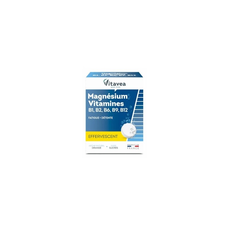 VITAVEA MAGNESIUM MARIN + VITAMINES B1-B2-B6 EFFERVESCENT SANS SUCRES