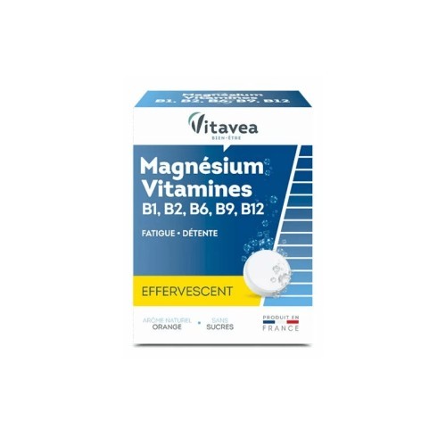 VITAVEA MAGNESIUM MARIN + VITAMINES B1-B2-B6 EFFERVESCENT SANS SUCRES