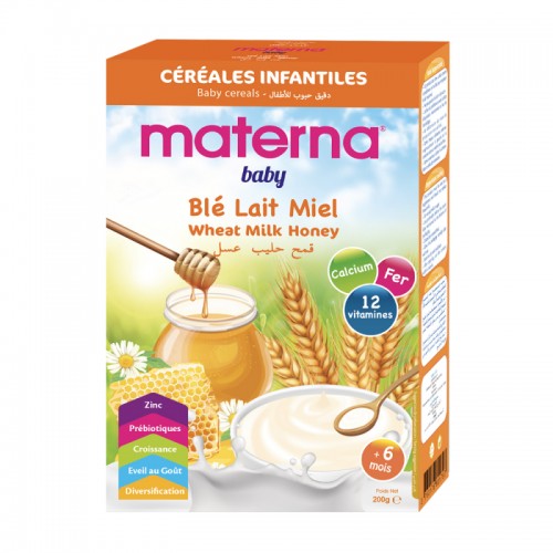 MATERNA CEREALES INFANTILLES BLE LAIT MIEL 200MG