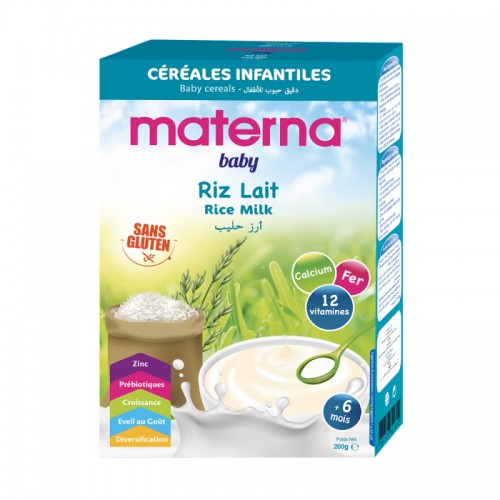 MATERNA CEREALES INFANTILES RIZ LAIT 200GR