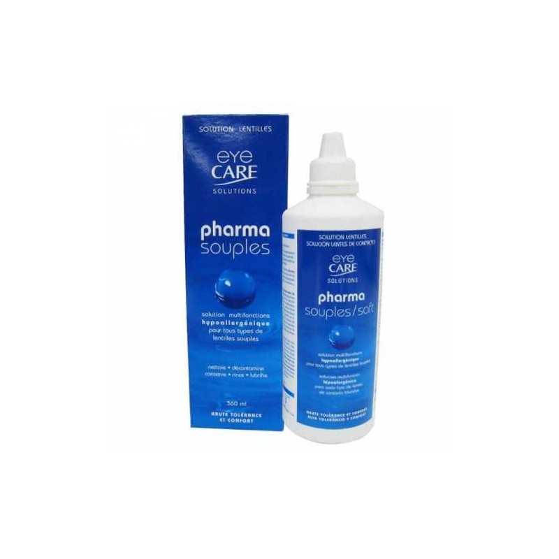 EYE CARE PHARMASOUPLE SOLUTION LENTILLE 360ML