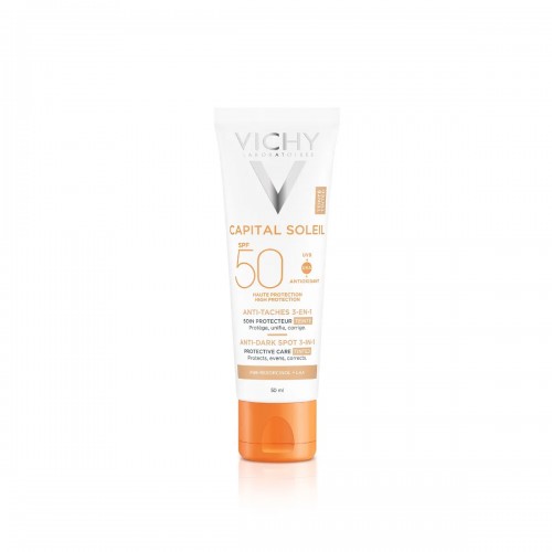 VICHY CAPITAL SOLEIL ECRAN ANTI TACHE TEINTE 3EN1 SPF 50+ 50ML