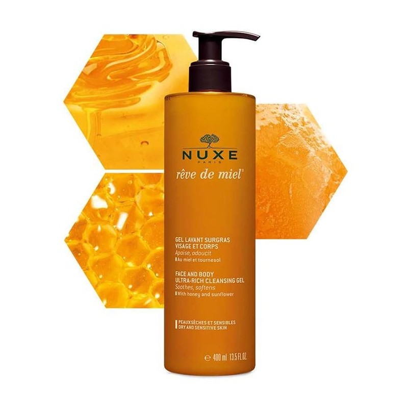 NUXE REVE DE MIEL GEL LAVANT SURGRAS 400ML