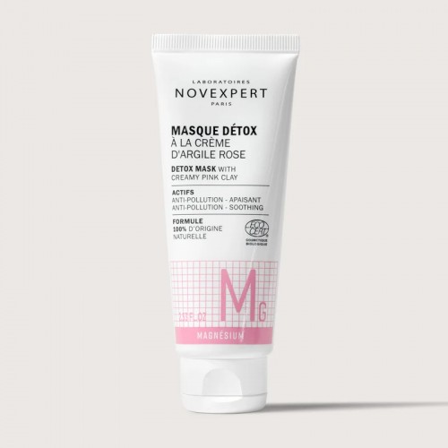 NOVEXPERT MAGNESIUM MASQUE DETOX A LA CREME D'ARGILE ROSE 75ML