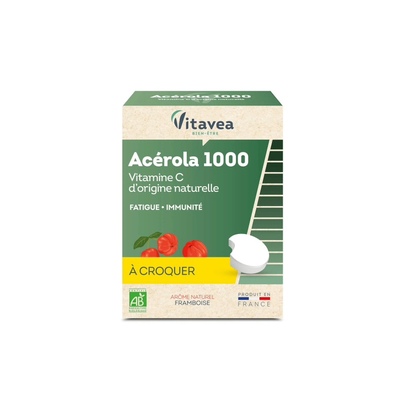 ITAVEA ACEROLA 1000 MG VITAMINE C A CROQUER BOITE DE 28