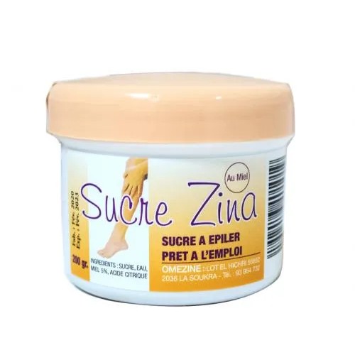 ZINA SUCRE A EPILER AU MIEL 200GR