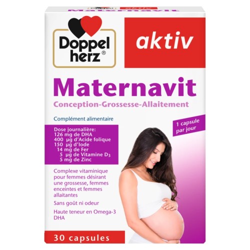 DOPPEL HERZ AKTIV MATERNAVIT Conception-Grossesse-Allaitement 30 GELULES