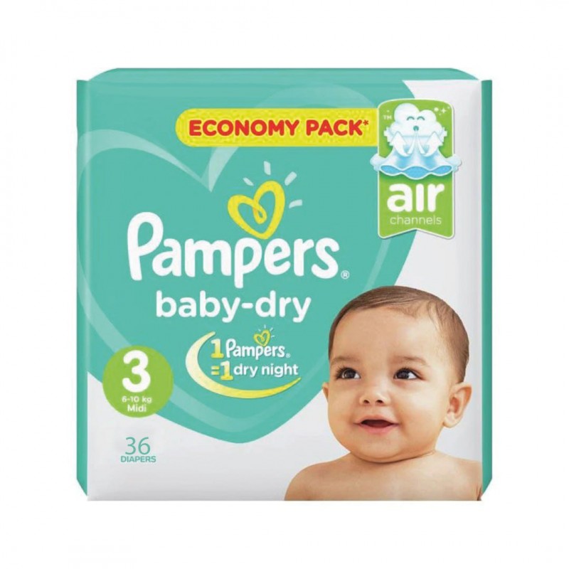 PAMPERS COUCHE T3 6-10KG BOITE DE 30 PIECES