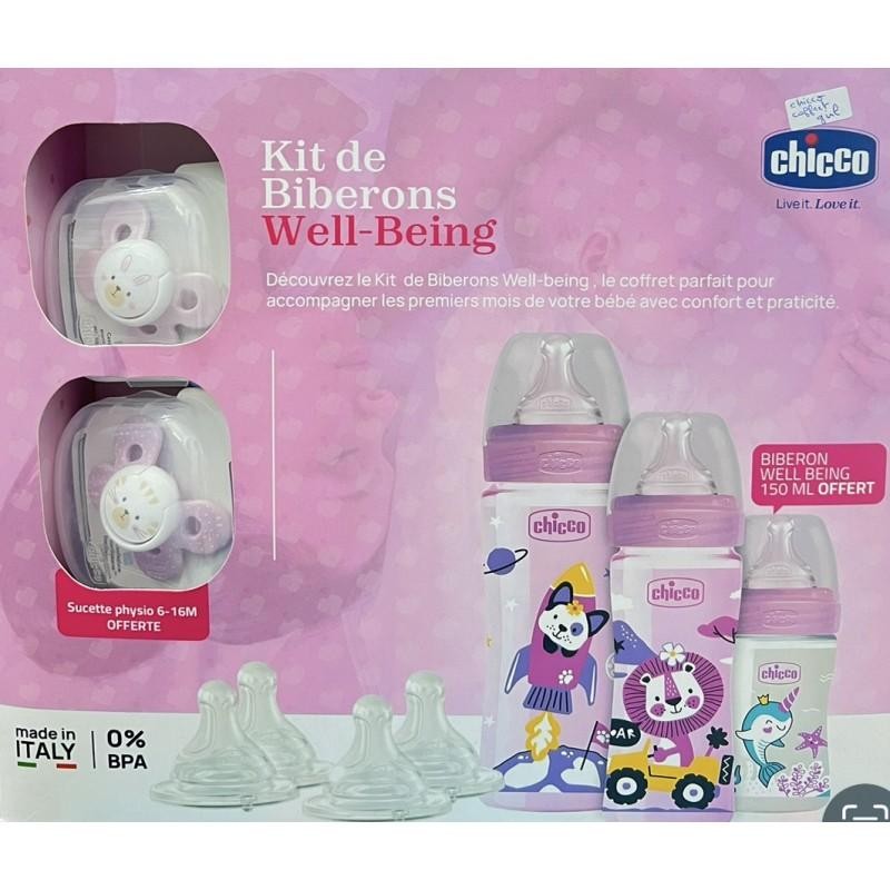 CHICCO KIT BIBERONS WELL BEING ROSE