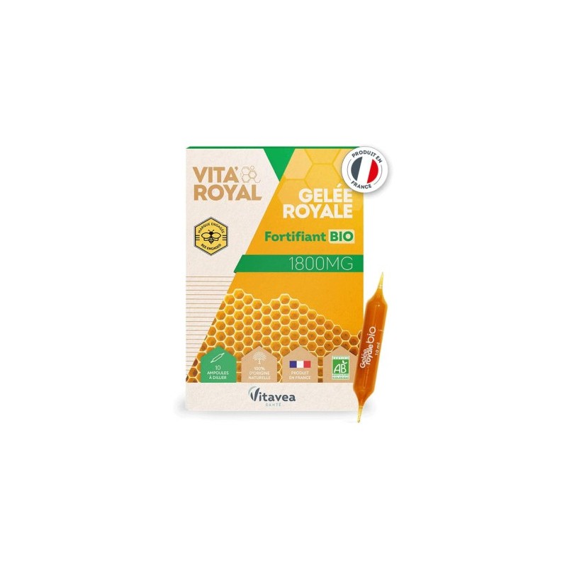 VITAVEA GELEE ROYALE BIO 1800MG BOITE DE 10 AMPOULES