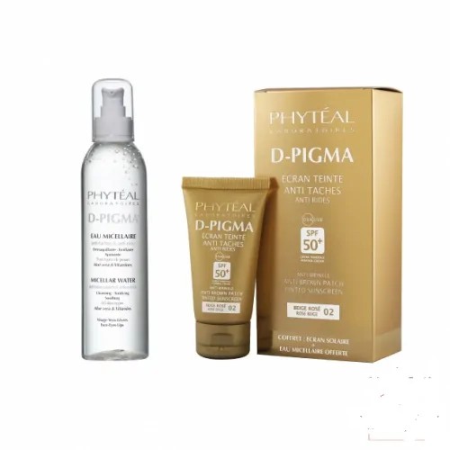 PHYTEAL D-PIGMA ECRAN TEINTE BEIGE ROSE SPF50+ 50ML + EAU MICELLAIRE OFFERTE