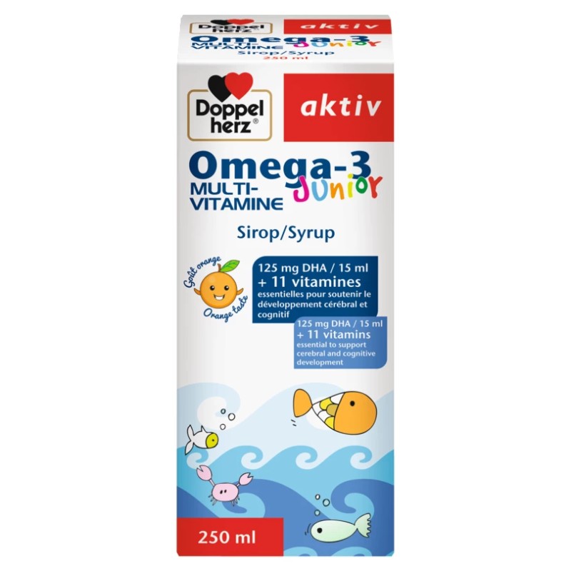 DOPPEL HERZ AKTIV OMEGA-3 JUNIOR 250ML