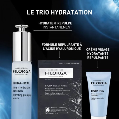 FILORGA COFFRET HYDRATATION SERUM HYDRA HYALU+ CREME + MASQUE HYDRA FILLER