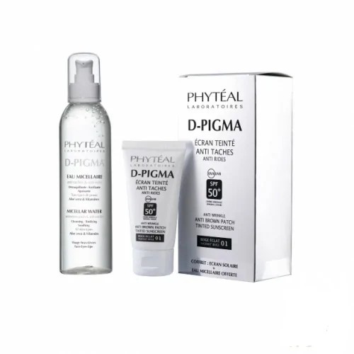 PHYTEAL D-PIGMA ECRAN TEINTE BEIGE ECLAT SPF50+ 50ML+ EAU MICELLAIRE OFFERTE