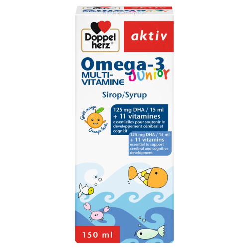 DOPPEL HERZ AKTIV OMEGA-3 JUNIOR SIROP 150ML