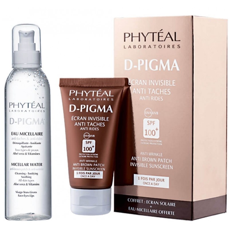 PHYTEAL D-PIGMA ECRAN INVISIBLE ANTI-TACHES SPF100+ 50ML + EAU MICELLAIRE OFFERTE