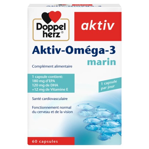 DOPPEL HERZ AKTIV OMEGA-3 MARIN 60 CAPSULES