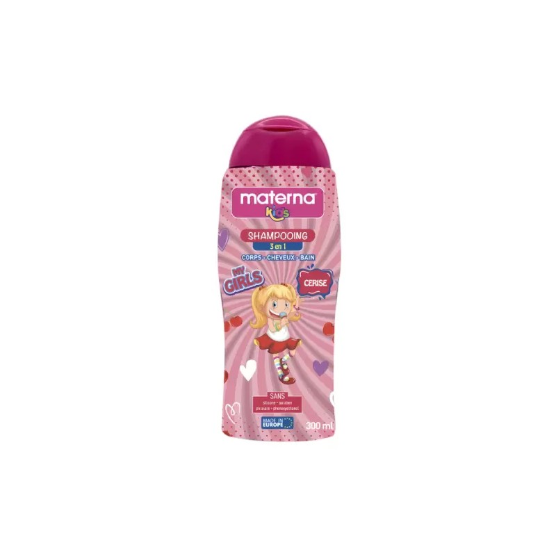 MATERNA KIDS SHAMPOOING 3EN1 CERISE 300ML