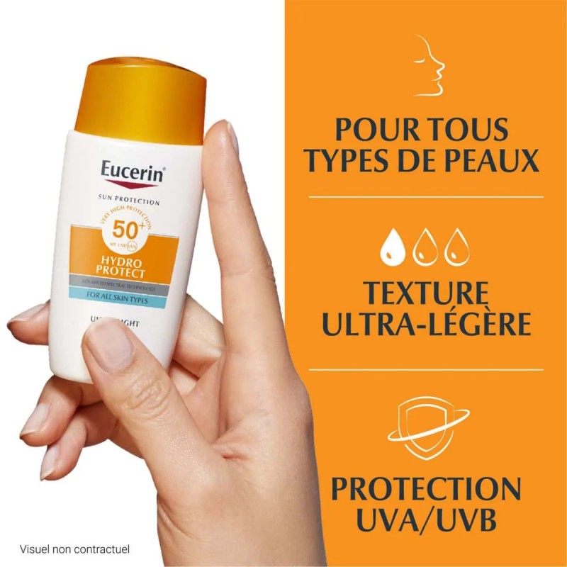 EUCERIN ECRAN HYDRO PROTECT FLUIDE ULTRA LEGERE INVISIBLE SPF50+ 50ML