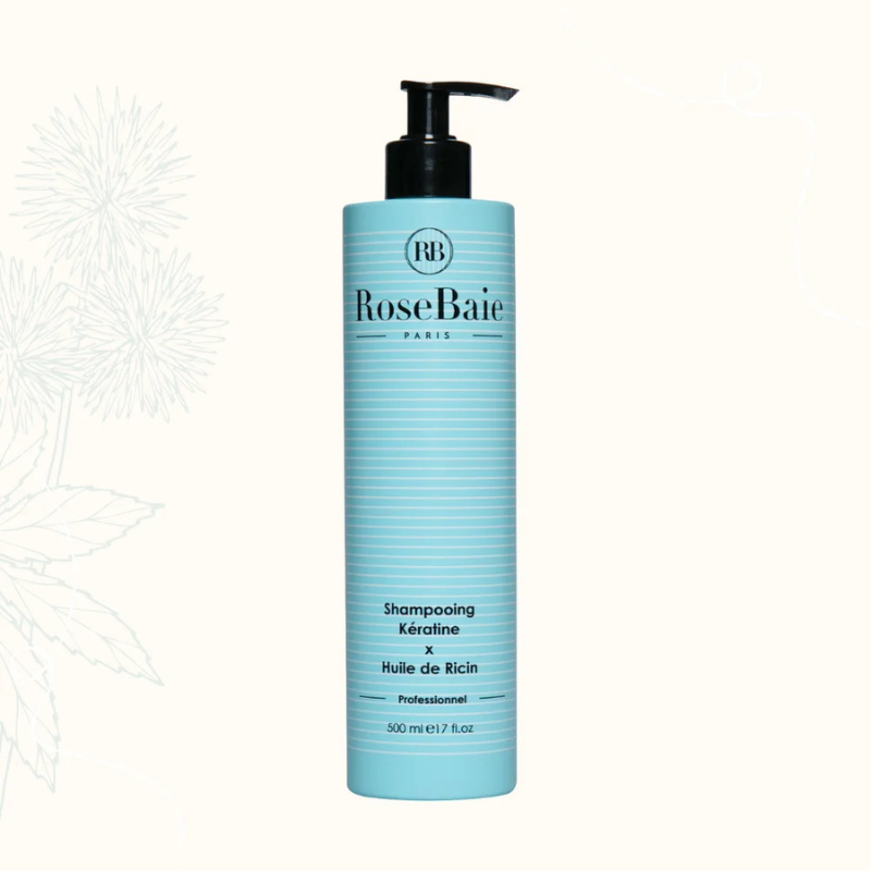 ROSE BAIE SHAMPOOING HUILE DE RICIN X KERATINE 500ML