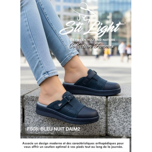 STI SABOT FEMME FS08 BLEU NUIT POINTURE 39