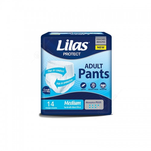 LILAS COUCHE ADULTE PANTS M ( 68-110cm) boite de 14