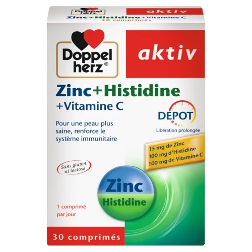 DOPPEL HERZ AKTIV ZINC +HISTIDINE+ VITAMINE C 30 COMPRIMES