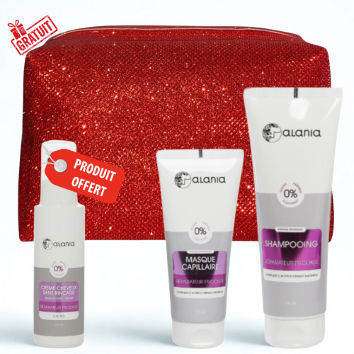 ALANIA TROUSSE SV SHAMPOOING 200ML+MASQUE CAPILLAIRE 150ML+CREME CHEUVEUX SANS RINCAGE100ML
