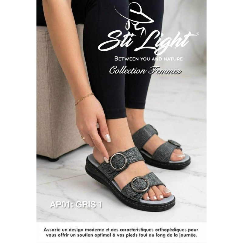 STI CLAQUETTE FEMME GRIS AP01 P41