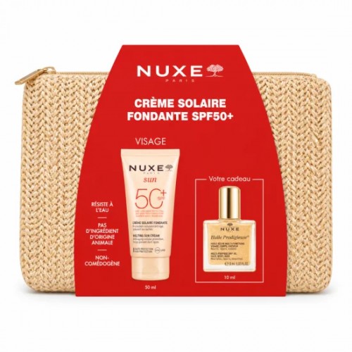 NUXE TROUSSE SUN CREME SOLAIRE FONDANTE SPF50+ 50ML+ HUILE PRODIGIEUSE 10ML OFFERTS