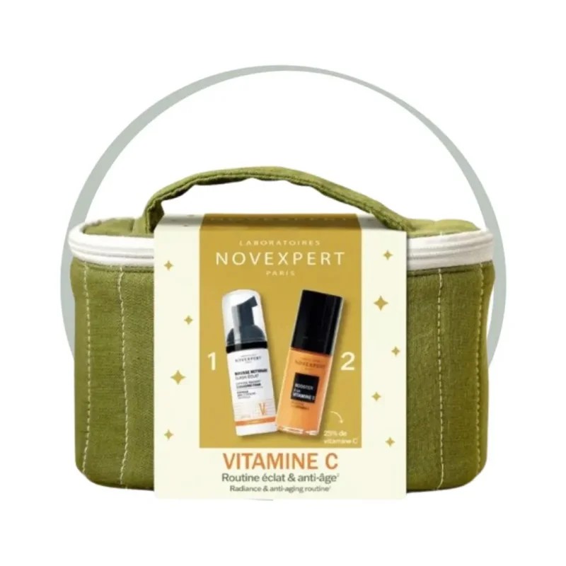 NOVEXPERT TROUSSE BOOSTER VIT C 30ML + MINI MOUSSE VIT C