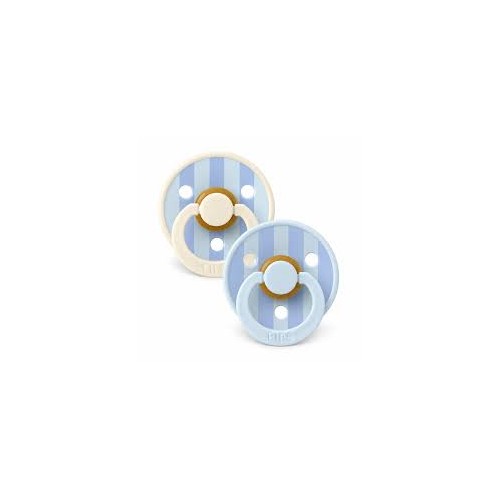 BIBS SUCETTES LOT DE 2 COLOUR BABY BLUE DUSTY BLUE 6MOIS+